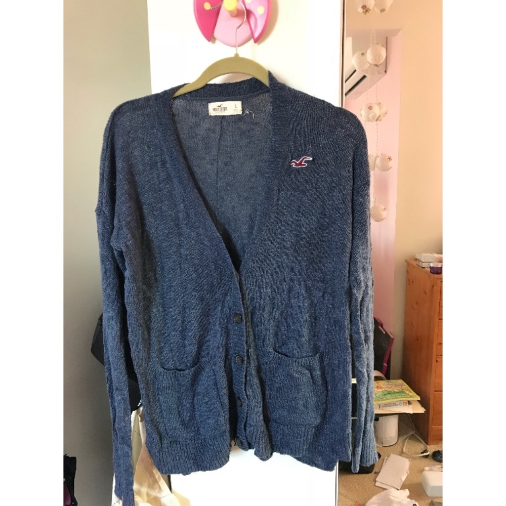Navy Blue Hollister Cardigan